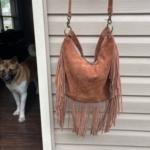 Lucky Brand Rickey Leather Fringe Bag
